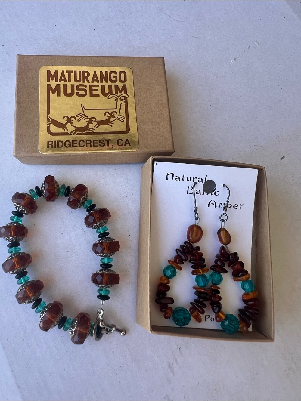 Handmade Baltic Amber Jewelry Set – Bracelet & Earrings